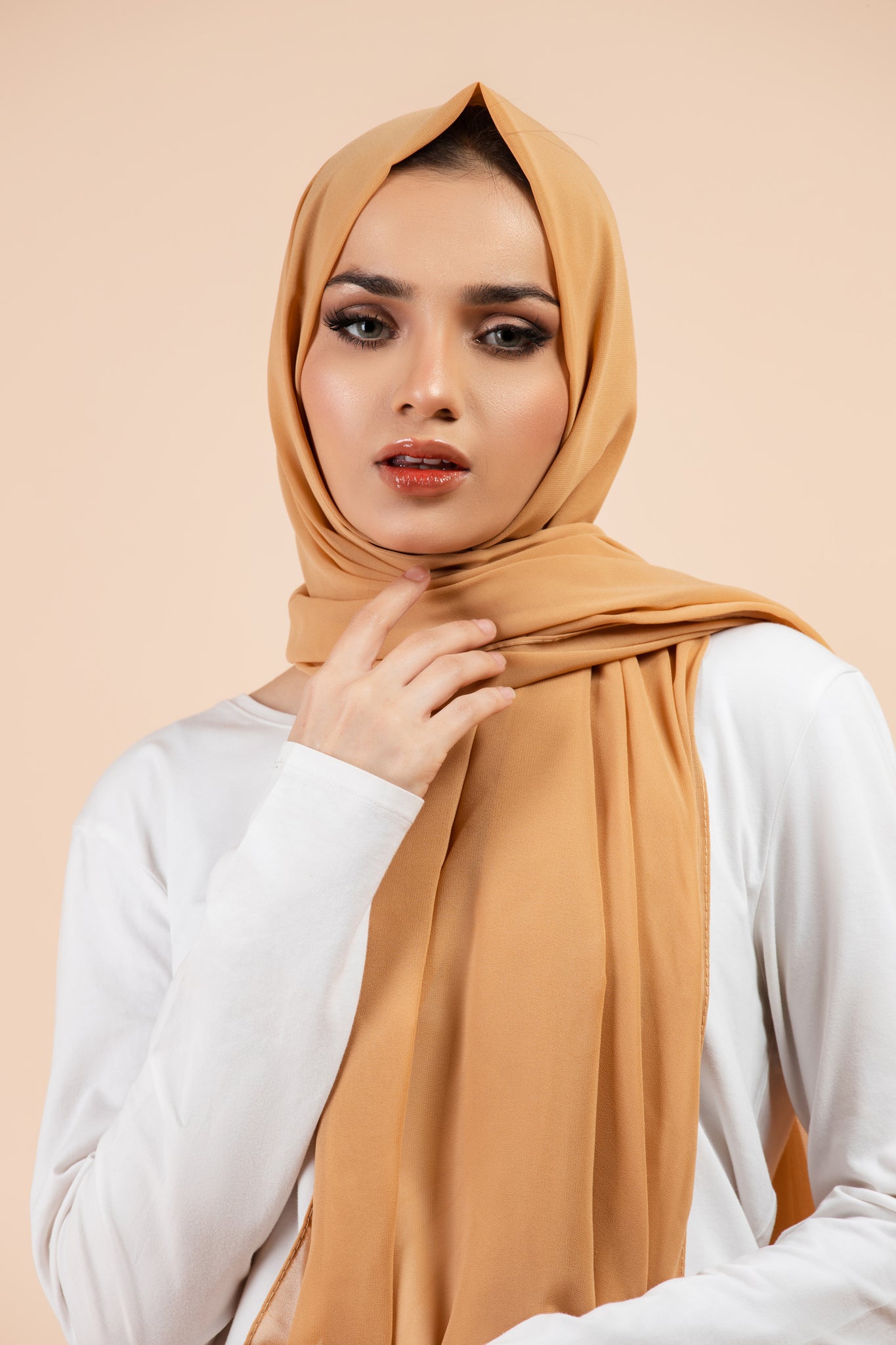 Premium Georgette - Coral Bliss - Image 2