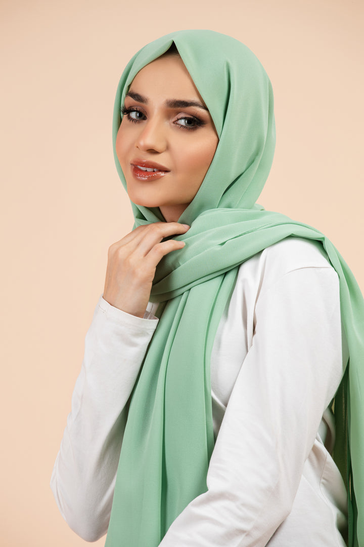 Premium Georgette - Mint - Image 2