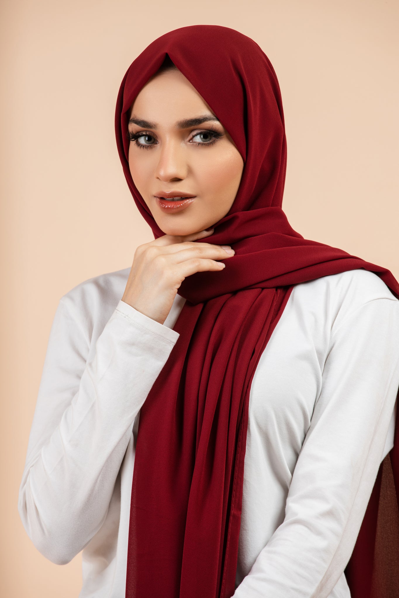 Premium Georgette - Pack of 6 Hijabs + 25 Bulb Pin Free (Random Colors) - Image 15