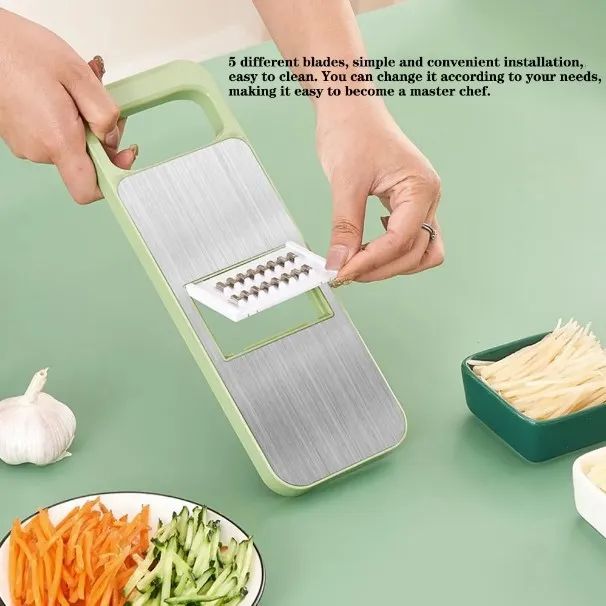 5in1 Vegetable Stainless Steel Cutter (with Box Packing)