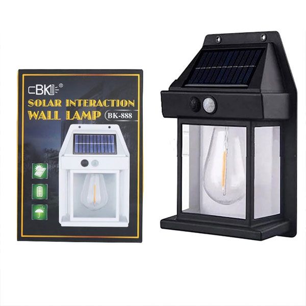 New Solar Tungsten Filament Lamp Outdoor Waterproof Intelligent Induction Wall Lamp